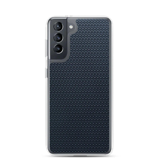 Dark Blue Grey Industrial Metal Pattern Flexible Clear Samsung Case Bump Resistant Corners CREATIVETECH