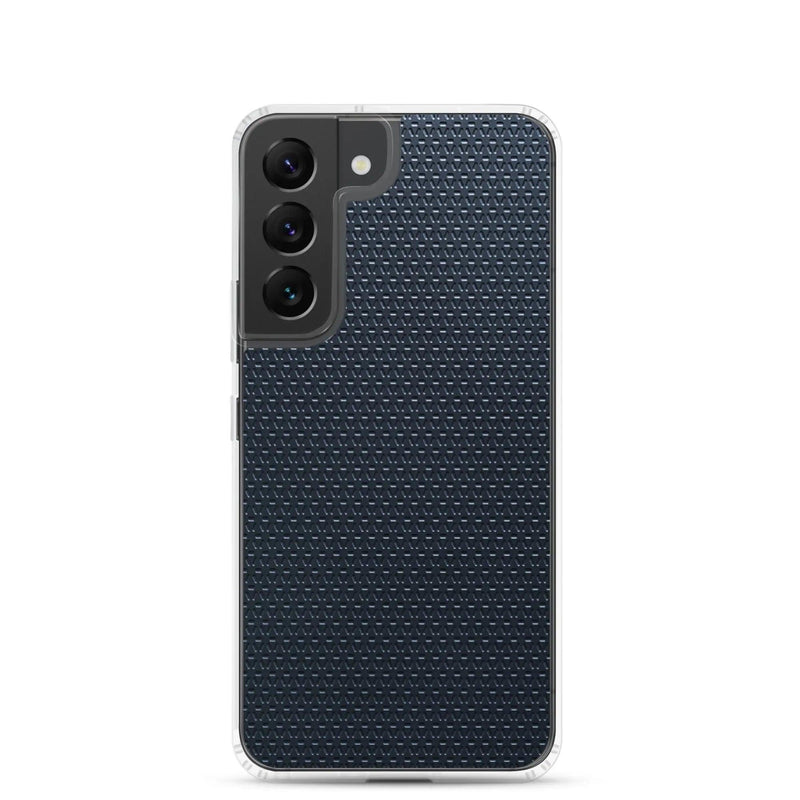 Load image into Gallery viewer, Dark Blue Grey Industrial Metal Pattern Flexible Clear Samsung Case Bump Resistant Corners CREATIVETECH