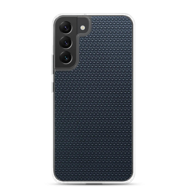 Load image into Gallery viewer, Dark Blue Grey Industrial Metal Pattern Flexible Clear Samsung Case Bump Resistant Corners CREATIVETECH