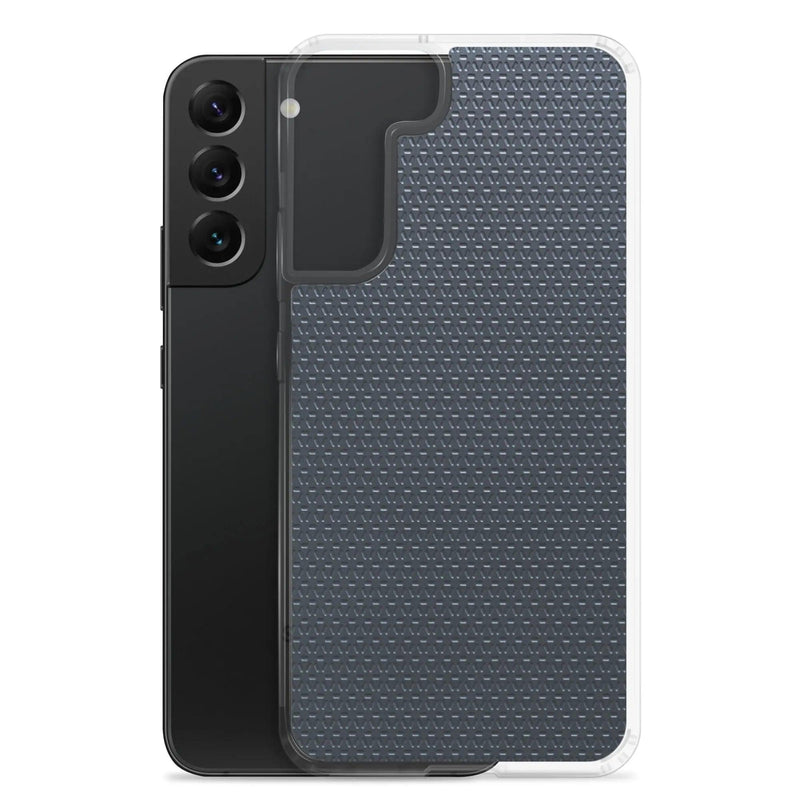 Load image into Gallery viewer, Dark Blue Grey Industrial Metal Pattern Flexible Clear Samsung Case Bump Resistant Corners CREATIVETECH