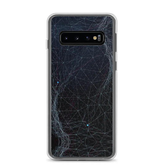 Dark Cyber Blue Flexible Clear Samsung Case Bump Resistant Corners CREATIVETECH