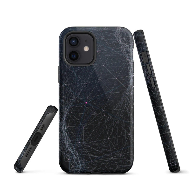 Load image into Gallery viewer, Dark Cyber Pink Double Layered Impact Resistant Tough iPhone Case 3D Wrap Matte or Glossy Finish CREATIVETECH