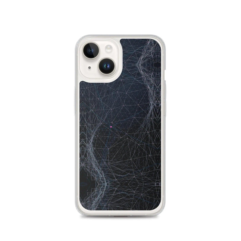 Load image into Gallery viewer, Dark Cyber Polygon Flexible Clear iPhone Case Bump Resistant Corners CREATIVETECH