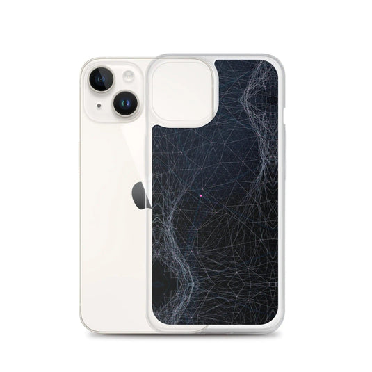 Dark Cyber Polygon Flexible Clear iPhone Case Bump Resistant Corners CREATIVETECH