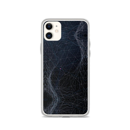 Dark Cyber Polygon Flexible Clear iPhone Case Bump Resistant Corners CREATIVETECH
