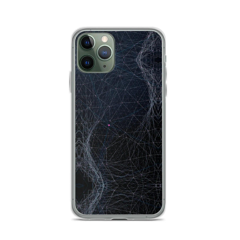 Load image into Gallery viewer, Dark Cyber Polygon Flexible Clear iPhone Case Bump Resistant Corners CREATIVETECH