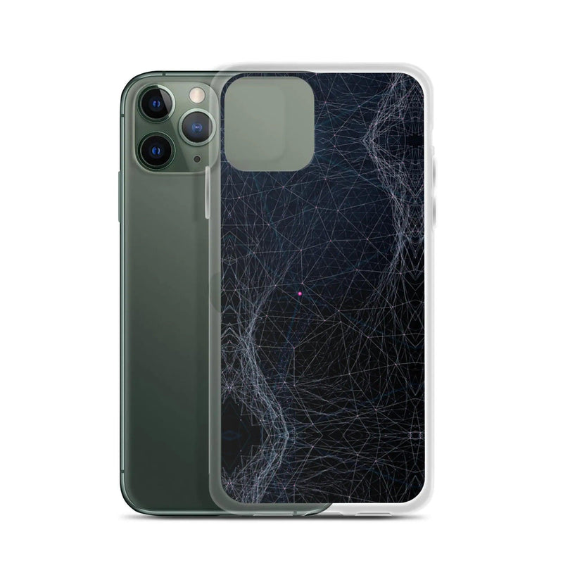 Load image into Gallery viewer, Dark Cyber Polygon Flexible Clear iPhone Case Bump Resistant Corners CREATIVETECH