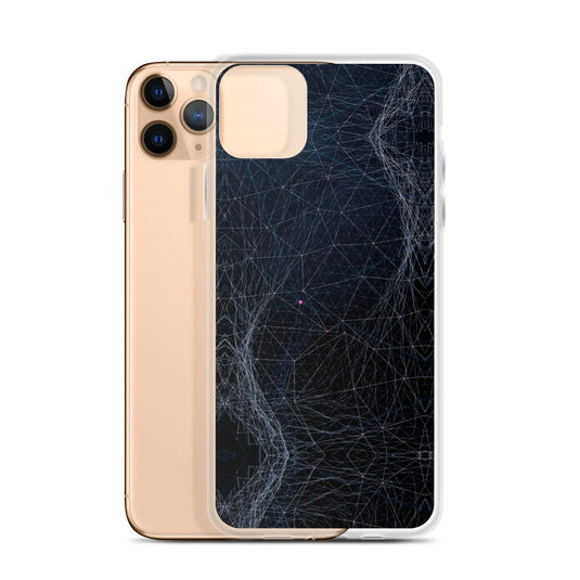Dark Cyber Polygon Flexible Clear iPhone Case Bump Resistant Corners CREATIVETECH