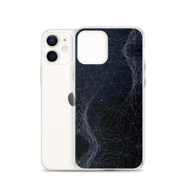 Load image into Gallery viewer, Dark Cyber Polygon Flexible Clear iPhone Case Bump Resistant Corners CREATIVETECH