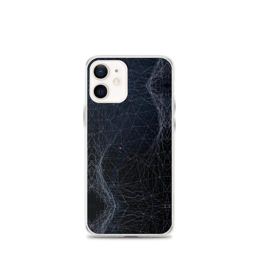 Dark Cyber Polygon Flexible Clear iPhone Case Bump Resistant Corners CREATIVETECH