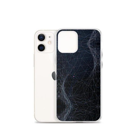 Dark Cyber Polygon Flexible Clear iPhone Case Bump Resistant Corners CREATIVETECH