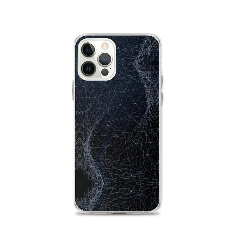 Load image into Gallery viewer, Dark Cyber Polygon Flexible Clear iPhone Case Bump Resistant Corners CREATIVETECH