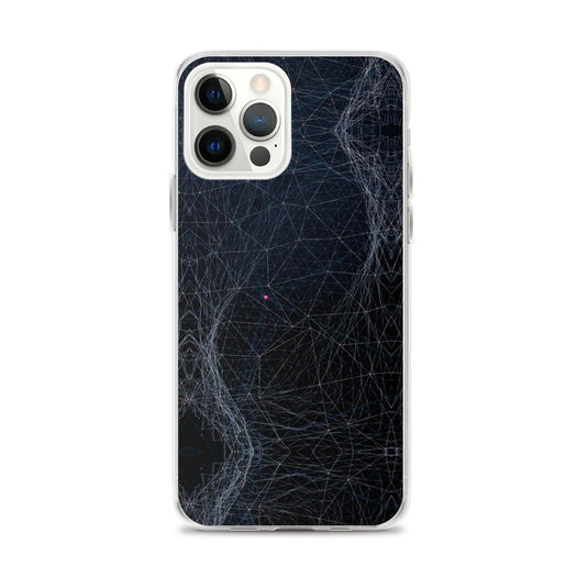 Dark Cyber Polygon Flexible Clear iPhone Case Bump Resistant Corners CREATIVETECH