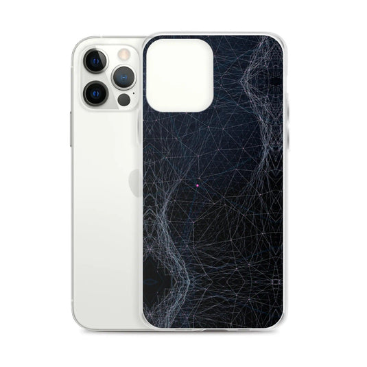 Dark Cyber Polygon Flexible Clear iPhone Case Bump Resistant Corners CREATIVETECH