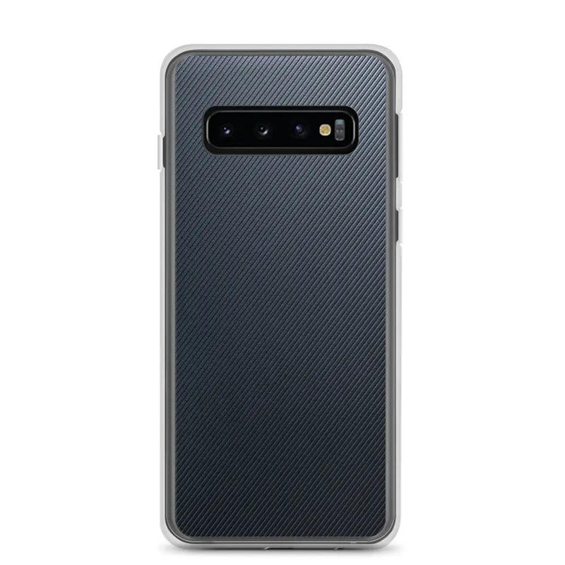 Load image into Gallery viewer, Dark Grey Black Striped Industrial Rubber Flexible Clear Samsung Case Bump Resistant Corners CREATIVETECH