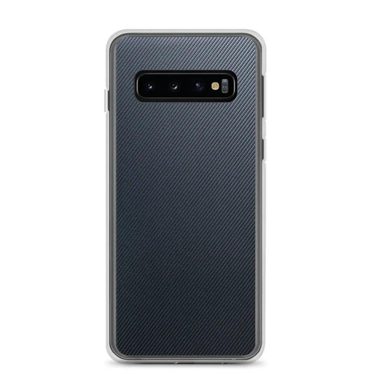 Dark Grey Black Striped Industrial Rubber Flexible Clear Samsung Case Bump Resistant Corners CREATIVETECH