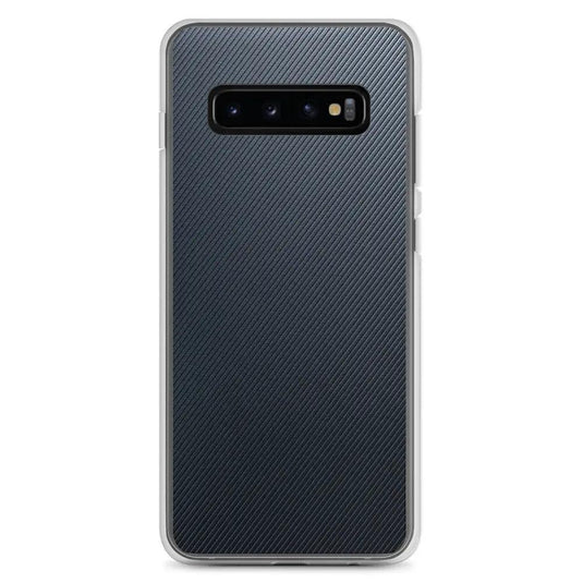 Dark Grey Black Striped Industrial Rubber Flexible Clear Samsung Case Bump Resistant Corners CREATIVETECH