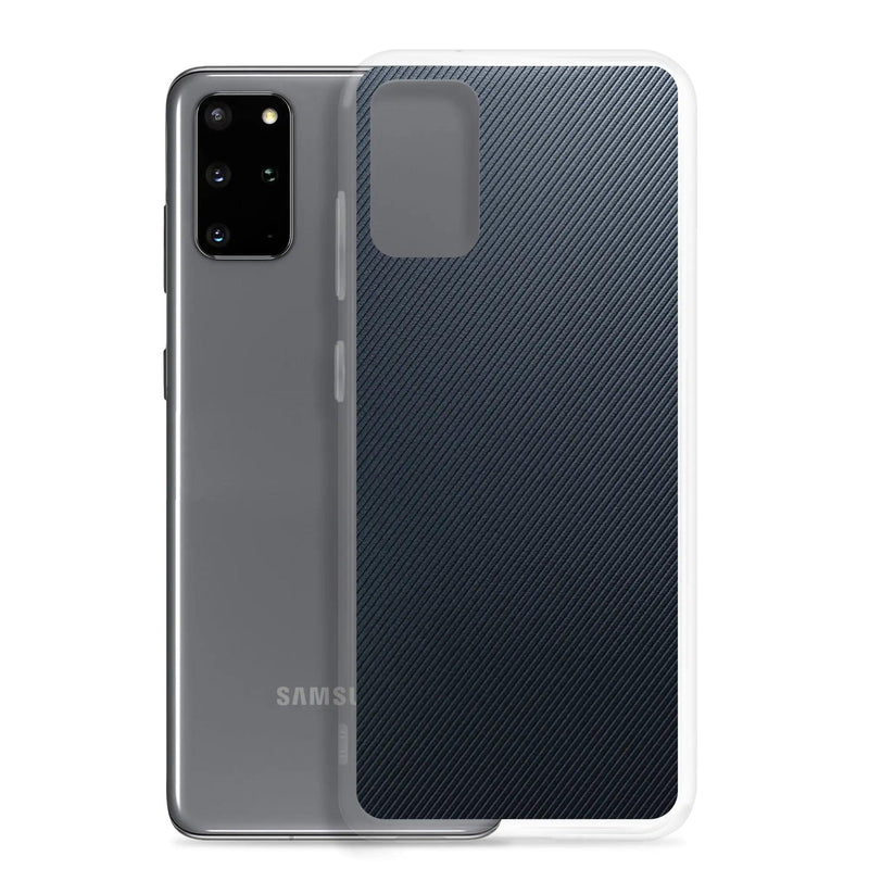 Load image into Gallery viewer, Dark Grey Black Striped Industrial Rubber Flexible Clear Samsung Case Bump Resistant Corners CREATIVETECH