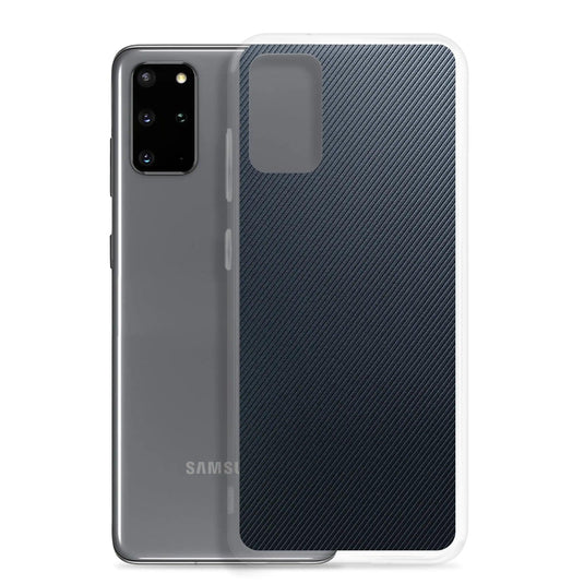 Dark Grey Black Striped Industrial Rubber Flexible Clear Samsung Case Bump Resistant Corners CREATIVETECH