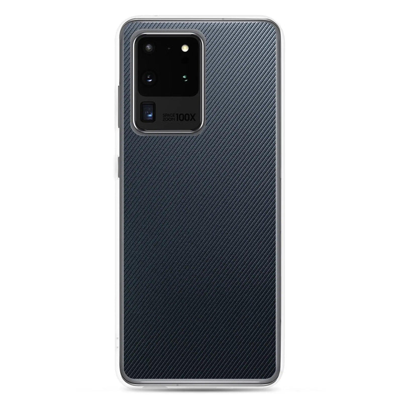 Load image into Gallery viewer, Dark Grey Black Striped Industrial Rubber Flexible Clear Samsung Case Bump Resistant Corners CREATIVETECH