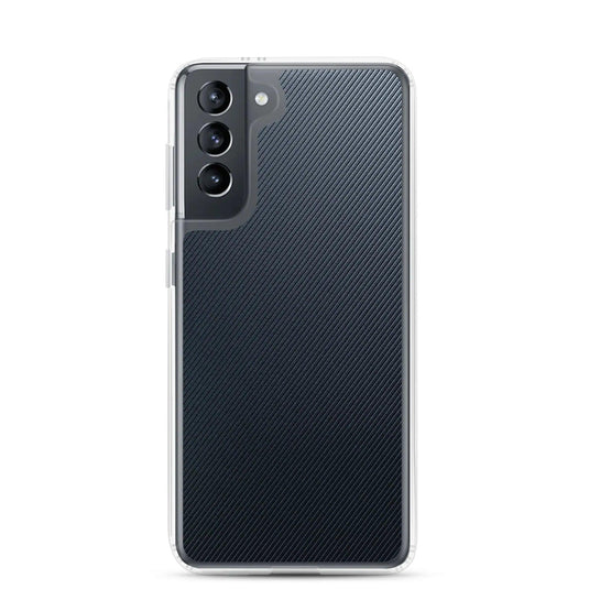 Dark Grey Black Striped Industrial Rubber Flexible Clear Samsung Case Bump Resistant Corners CREATIVETECH