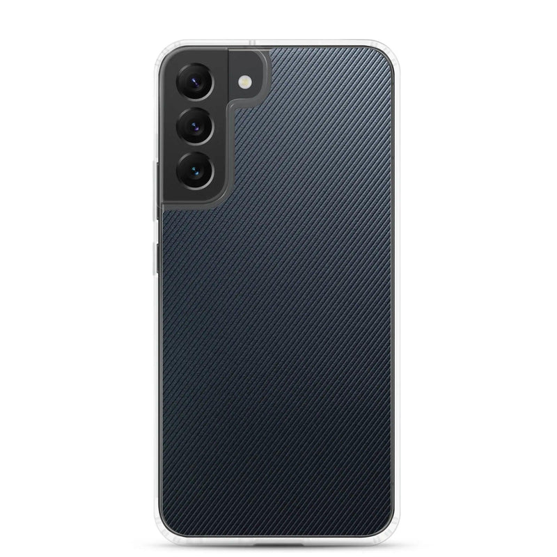 Load image into Gallery viewer, Dark Grey Black Striped Industrial Rubber Flexible Clear Samsung Case Bump Resistant Corners CREATIVETECH