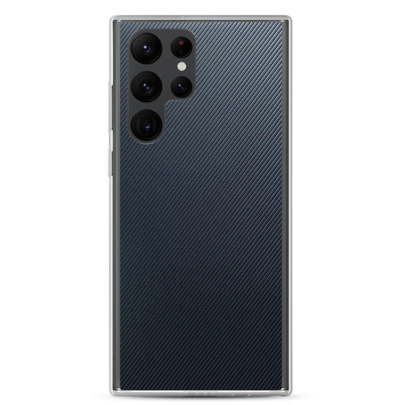 Load image into Gallery viewer, Dark Grey Black Striped Industrial Rubber Flexible Clear Samsung Case Bump Resistant Corners CREATIVETECH