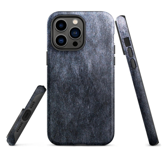 Dark Grey Industrial Stone Double Layered Impact Resistant Tough iPhone Case 3D Wrap Matte or Glossy Finish CREATIVETECH