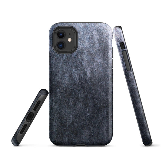 Dark Grey Industrial Stone Double Layered Impact Resistant Tough iPhone Case 3D Wrap Matte or Glossy Finish CREATIVETECH