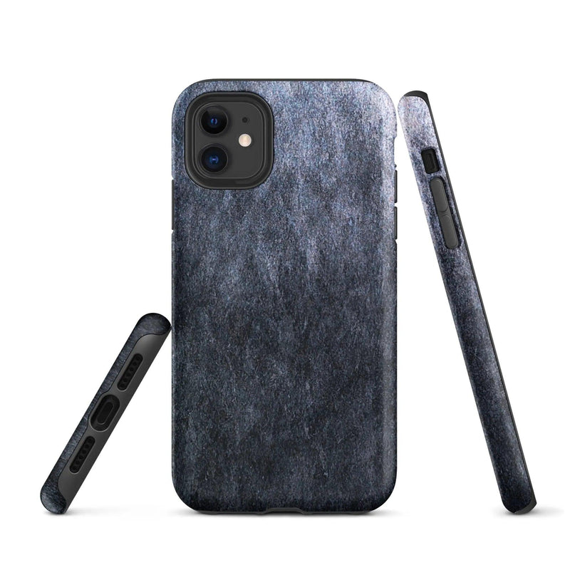Load image into Gallery viewer, Dark Grey Industrial Stone Double Layered Impact Resistant Tough iPhone Case 3D Wrap Matte or Glossy Finish CREATIVETECH