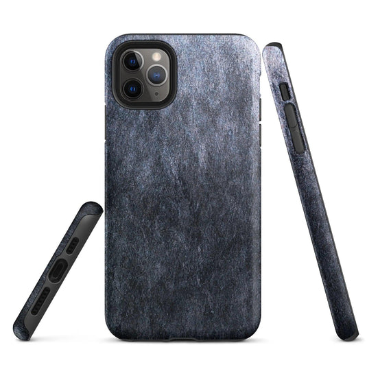 Dark Grey Industrial Stone Double Layered Impact Resistant Tough iPhone Case 3D Wrap Matte or Glossy Finish CREATIVETECH