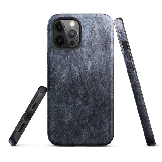 Dark Grey Industrial Stone Double Layered Impact Resistant Tough iPhone Case 3D Wrap Matte or Glossy Finish CREATIVETECH