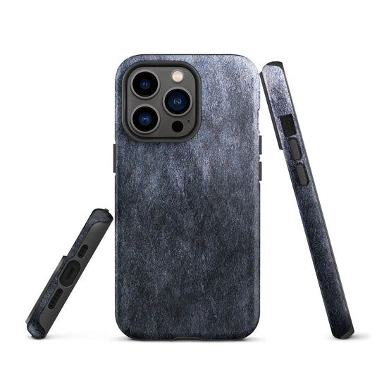 Dark Grey Industrial Stone Double Layered Impact Resistant Tough iPhone Case 3D Wrap Matte or Glossy Finish CREATIVETECH