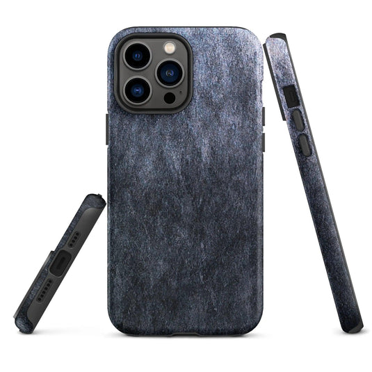 Dark Grey Industrial Stone Double Layered Impact Resistant Tough iPhone Case 3D Wrap Matte or Glossy Finish CREATIVETECH