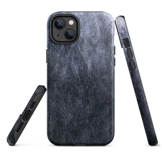 Dark Grey Industrial Stone Double Layered Impact Resistant Tough iPhone Case 3D Wrap Matte or Glossy Finish CREATIVETECH