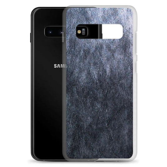 Dark Grey Industrial Stone Flexible Clear Samsung Case Bump Resistant Corners CREATIVETECH