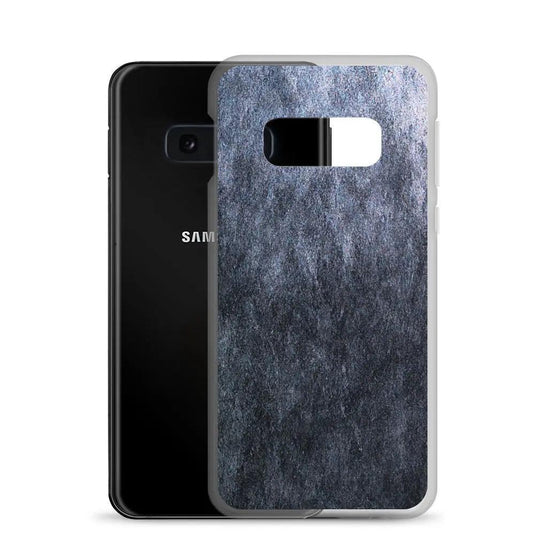 Dark Grey Industrial Stone Flexible Clear Samsung Case Bump Resistant Corners CREATIVETECH