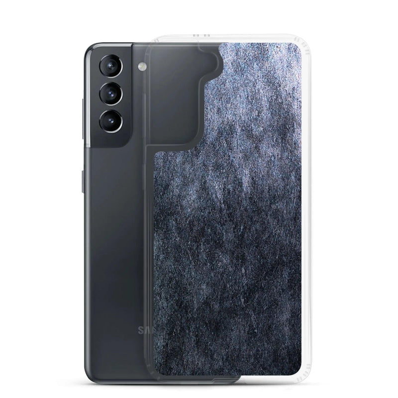 Load image into Gallery viewer, Dark Grey Industrial Stone Flexible Clear Samsung Case Bump Resistant Corners CREATIVETECH