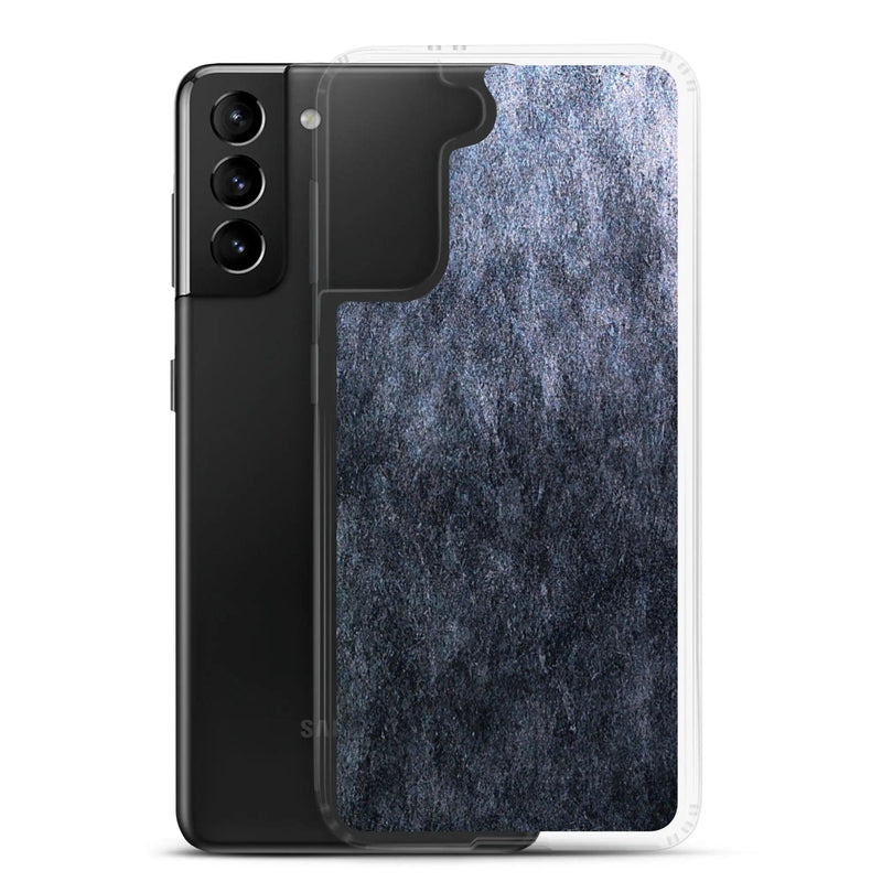 Load image into Gallery viewer, Dark Grey Industrial Stone Flexible Clear Samsung Case Bump Resistant Corners CREATIVETECH
