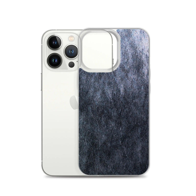 Load image into Gallery viewer, Dark Grey Metal Stone Industrial Style Flexible Clear iPhone Case Bump Resistant Corners CREATIVETECH