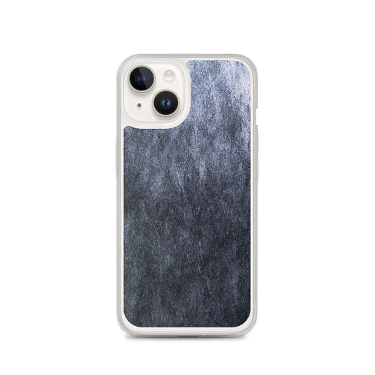 Dark Grey Metal Stone Industrial Style Flexible Clear iPhone Case Bump Resistant Corners CREATIVETECH