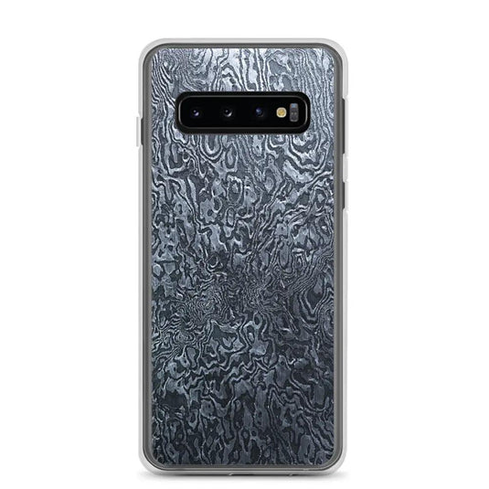 Dark Industrial Damascus Steel Metal Flexible Clear Samsung Case Bump Resistant Corners CREATIVETECH