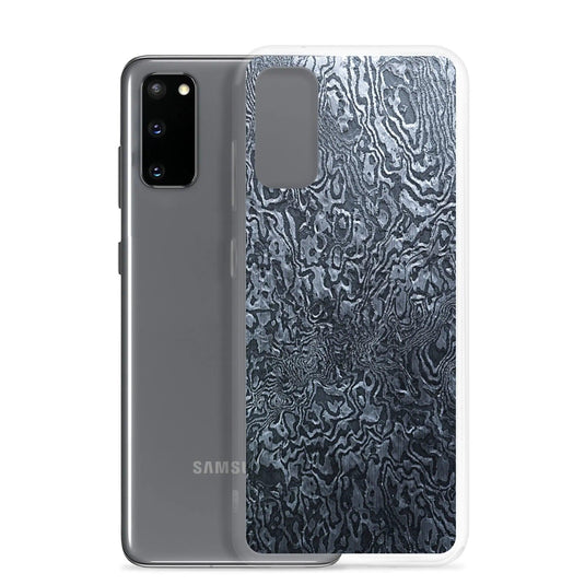 Dark Industrial Damascus Steel Metal Flexible Clear Samsung Case Bump Resistant Corners CREATIVETECH