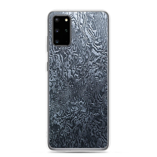 Dark Industrial Damascus Steel Metal Flexible Clear Samsung Case Bump Resistant Corners CREATIVETECH