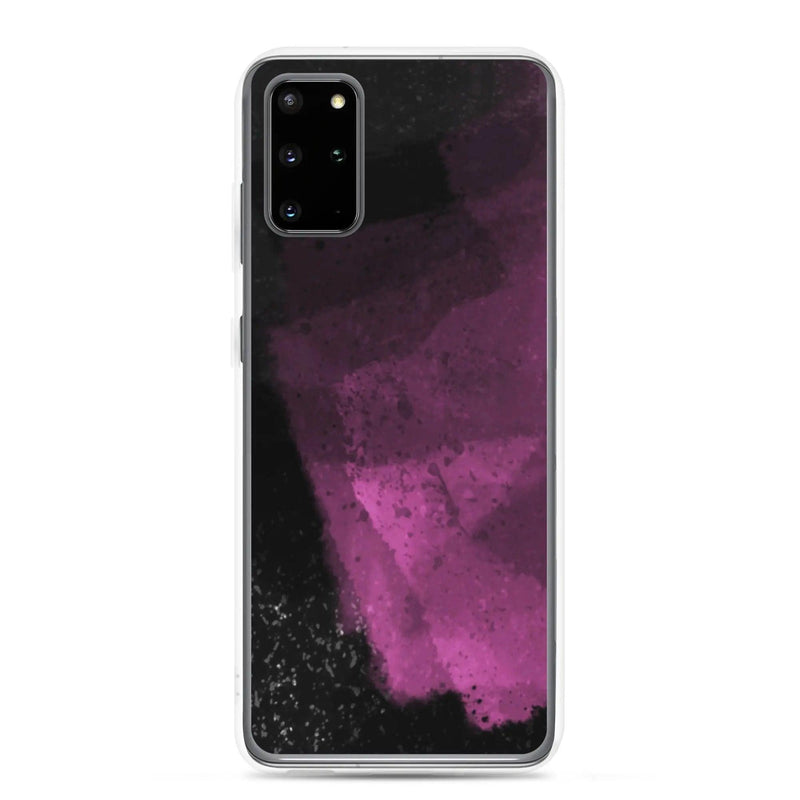 Load image into Gallery viewer, Dark Magenta Pink Industrial Watercolor Paint Brush Style Flexible Clear Samsung Case Bump Resistant Corners CREATIVETECH
