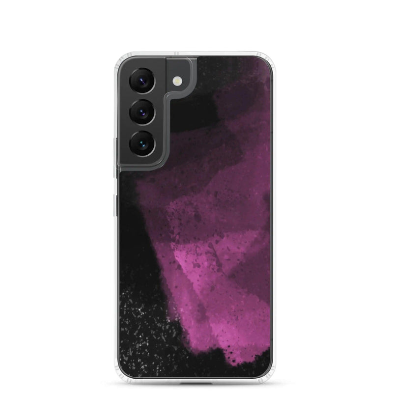Load image into Gallery viewer, Dark Magenta Pink Industrial Watercolor Paint Brush Style Flexible Clear Samsung Case Bump Resistant Corners CREATIVETECH
