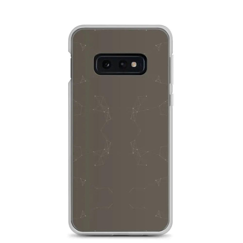 Load image into Gallery viewer, Dark Pastel Brown Cyber Polygon Flexible Clear Samsung Case Bump Resistant Corners CREATIVETECH