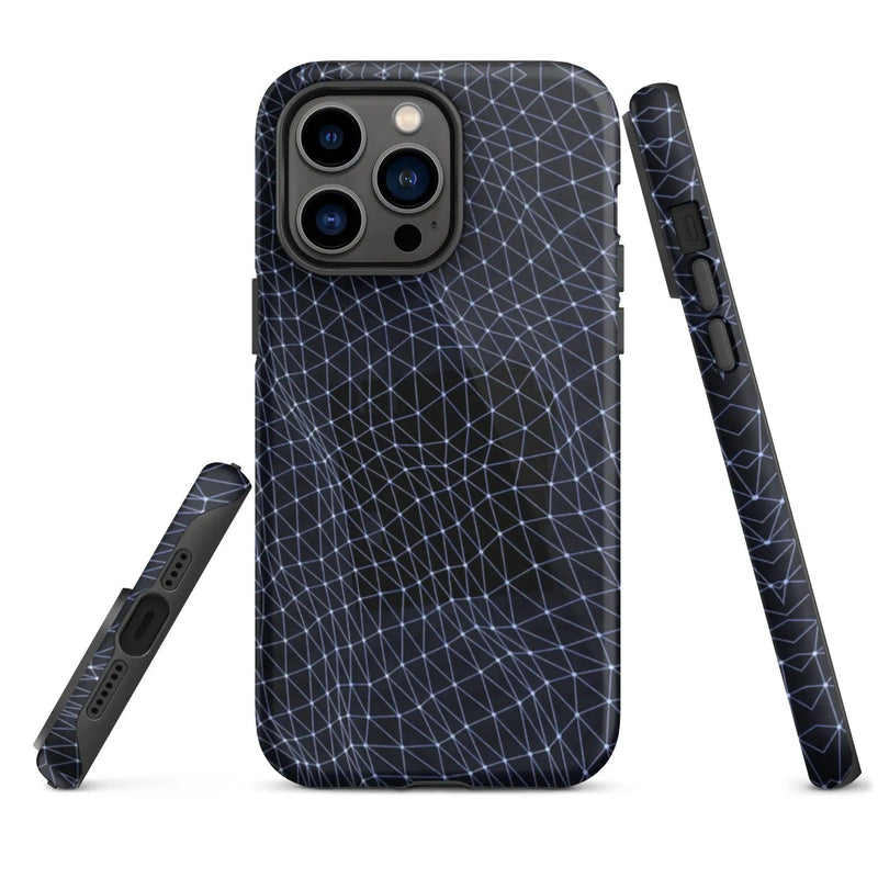 Load image into Gallery viewer, Dark Polygon Double Layered Impact Resistant Tough iPhone Case 3D Wrap Matte or Glossy Finish CREATIVETECH