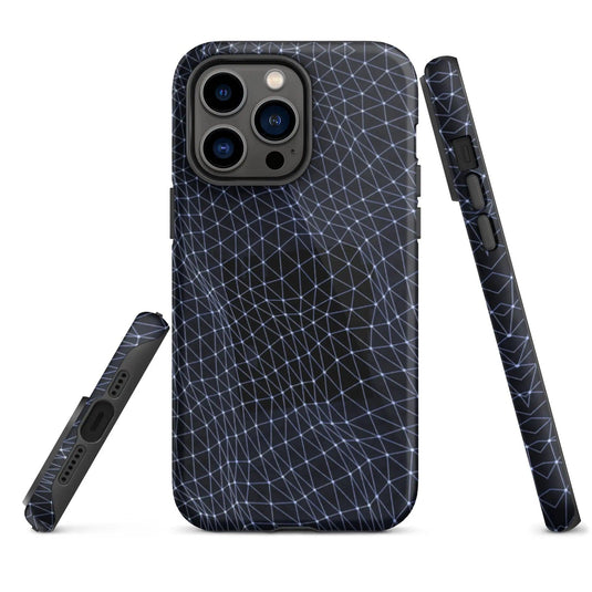 Dark Polygon Double Layered Impact Resistant Tough iPhone Case 3D Wrap Matte or Glossy Finish CREATIVETECH