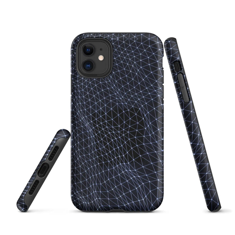 Load image into Gallery viewer, Dark Polygon Double Layered Impact Resistant Tough iPhone Case 3D Wrap Matte or Glossy Finish CREATIVETECH